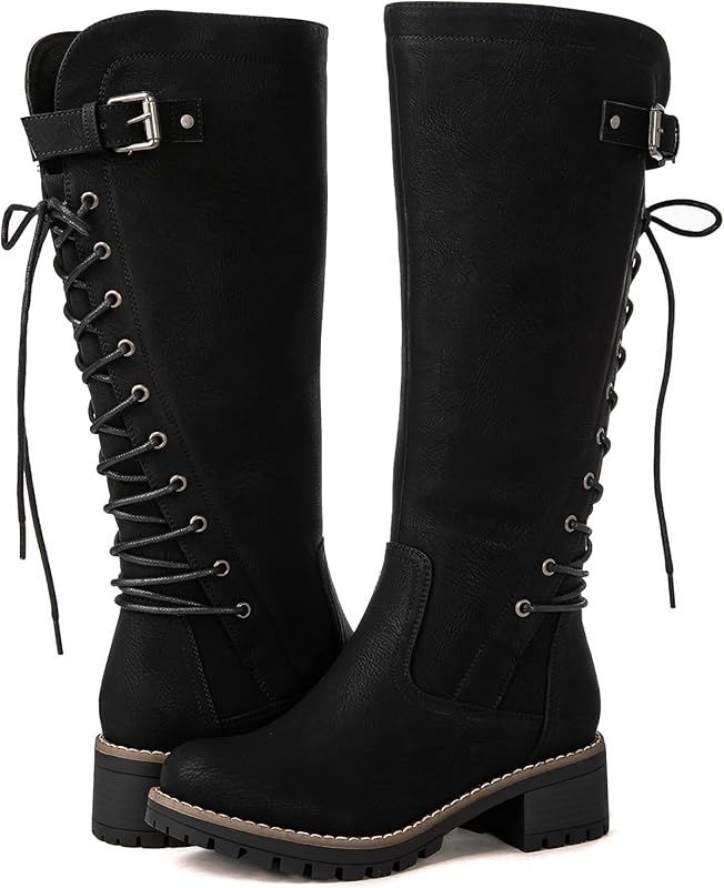 GLOBALWIN Womens Black Boots Riding